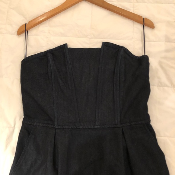 7 for All Mankind⭐️ Boned Corset Strapless Dress - Picture 3 of 5